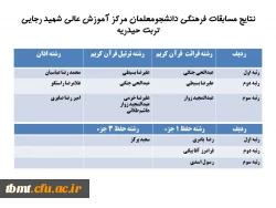 مسابقات فرهنگی