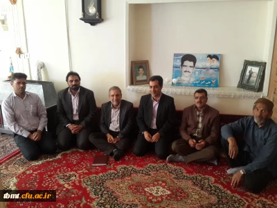 بازدید سرپرست مرکز ، مسئول حراست مرکز ،کارشناس فرهنگی  مرکز و رابط اداره بنیاد شهید از چند خانواده شهید فرهنگی