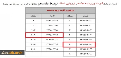 قابل توجه دانشجویان محترم :زمان دریافت کارت ورود به جلسه امتحان از سامانه مروارید