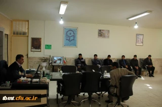 برگزاری جلسه مدیریت محترم دانشگاه فرهنگیان واحد شهید رجایی تربت حیدریه با کارشناس پژوهش وکتابخانه دانشگاه  ودانشجویان کتابدار وفعال حوزه کتاب وپژوهش 
 به مناسبت هفته پژوهش  مورخه دوشنبه 96/9/20