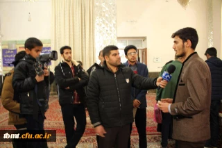 مصاحبه  از دانشجو معلم  صادق شعبانی واحد شهید رجایی تربت حیدریه در خصوص مسابقه روین دژ توسط خبرنگار صدا وسیمای خراسان رضوی وپخش از  اخبار خرسان رضوی در مورخه شنبه 96/9/25