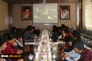 حضور دانشجویان ورودی 97دانشگاه فرهنگیان واحد شهید رجایی تربت حیدریه در جلسه سخنرانی دکتر خنیفر به صورت ویدئو کنفرانس به مناسبت سال جدید تحصیلی . 7_7_97