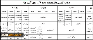 سرفصل ها و برنامه کلاسی مهارت آموزان ماده 28 ورودی 1397