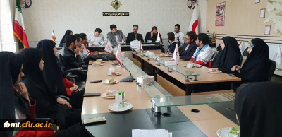 حضور دبیر کانون هلال احمر دانشگاه فرهنگیان واحد  شهید رجایی تربت حیدریه به عنوان رابط خبری در مجمع روابط عمومی هلال احمر تربت حیدریه97.9.1