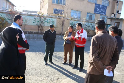 بازدید میدانی کارشناسان مدیریت بحران شهرستان تربت حیدریه از دانشگاه فرهنگیان واحد شهید رجایی تربت حیدریه 97.9.28