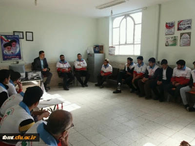 برگزاری جلسه  کانون دانشجویی هلال احمر دانشگاه فرهنگیان واحد شهید رجایی تربت حیدریه با مسئولین استانی وشهرستانی هلال احمر 97.10.3
