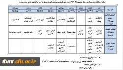 برنامه امتحانی