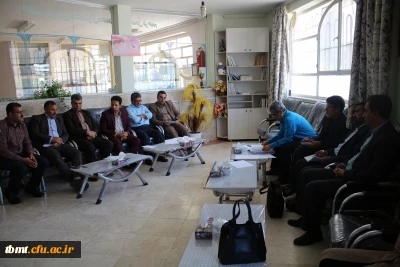 بازدید جناب آقای دکتر مشکاتی،  کارشناس مسول نظارت و ارزیابی مدیریت امور استانی خراسان رضوی به همراه مدیر گروه رشته علوم تربیتی و رشته کودکان استثنایی دانشگاه فرهنگیان خراسان رضوی از واحد شهید رجایی تربت حیدریه98.04.02