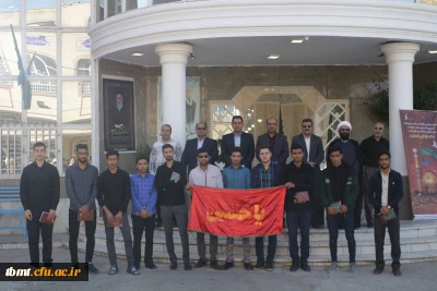 برگزاری مراسم بدرقه دانشجویان پیاده روی زیارت اربعین امام حسین(ع)، دانشگاه فرهنگیان واحد شهید رجایی تربت حیدریه