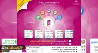 همزمان با ایام پیروزی انقلاب اسلامی برگزار می شود:
جشنواره رهوا ویژه دانشجویان خراسان رضوی