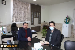 دیدار صمیمی دکتر لایقیان ریاست واحد شهید رجایی تربت حیدریه با مسئول بسیج دانشجویی شهید فاضلی واحد 1400.10.27