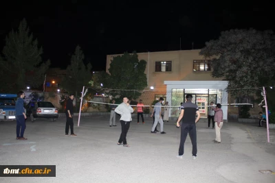 برگزاری مسابقات دوستانه والیبال دانشجویان واحد شهید رجایی تربت حیدریه در شب های ماه مبارک رمضان با حضور مدیریت، امام جماعت و سرپرستی سرای دانشجویی