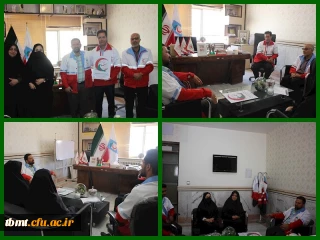 نشست صمیمی مدیران دانشگاه فرهنگیان شهید رجایی تربت حیدریه و  جمعیت هلال احمر شهرستان تربت حیدریه در راستای برنامه های مشترک سازمانی401.3.1 