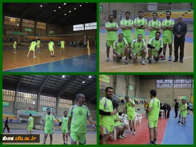 برتری تیم والیبال کارکنان و اساتید واحد شهید رجایی  تربت حیدریه در برابر تیم پیشکسوتان اداره آموزش و پرورش شهرستان و راهیابی به فینال مسابقات9 اسفند ماه1401