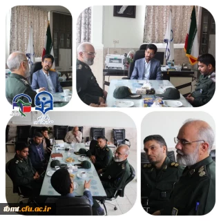  نشست صمیمی فرمانده سپاه امام رضا(ع) تربت حیدریه جناب سرهنگ ناصری موحد و همکاران با ریاست و عوامل دانشگاه فرهنگیان شهید رجایی تربت حیدریه   1402.2.25