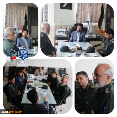  نشست صمیمی فرمانده سپاه امام رضا(ع) تربت حیدریه جناب سرهنگ ناصری موحد و همکاران با ریاست و عوامل دانشگاه فرهنگیان شهید رجایی تربت حیدریه   1402.2.25