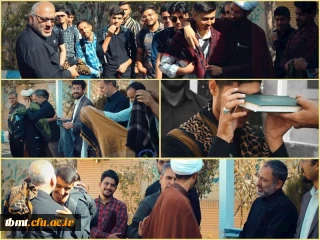 مراسم بدرقه دانشجویان عازم پیاده روی اربعین با حضور مسئولان دانشگاه واحد شهید رجایی تربت حیدریه 1402.5.31
