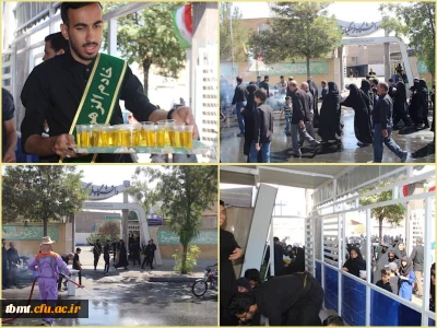 برپایی موکب پذیرایی دانشگاه فرهنگیان واحد شهید رجایی تربت حیدریه در مراسم پیاده روی جاماندگان اربعین حسینی علیه السلام1402.6.15