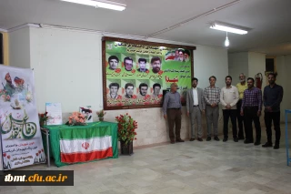 ادای احترام به 8 شهید کارمند و دانشجو معلم  واحد شهید رجایی تربت حیدریه به مناسبت شروع سال تحصیلی جدید و گرامیداشت هفته دفاع مقدس