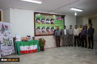 ادای احترام به 8 شهید کارمند و دانشجو معلم  واحد شهید رجایی تربت حیدریه به مناسبت شروع سال تحصیلی جدید و گرامیداشت هفته دفاع مقدس