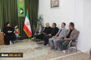 دیدار سرپرست و جمعی از کارکنان  دانشگاه فرهنگیان شهید رجایی تربت حیدریه با حجت السلام معلمی امام جمعه شهرستان 1403.01.14