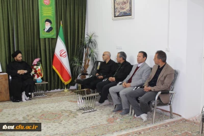 دیدار سرپرست و جمعی از کارکنان  دانشگاه فرهنگیان شهید رجایی تربت حیدریه با حجت السلام معلمی امام جمعه شهرستان 1403.01.14